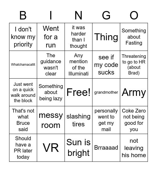 D Bingo Card