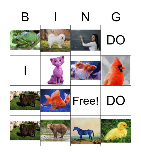 Brown Bear Bingo Card