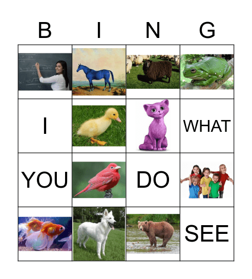 Brown Bear Bingo Card