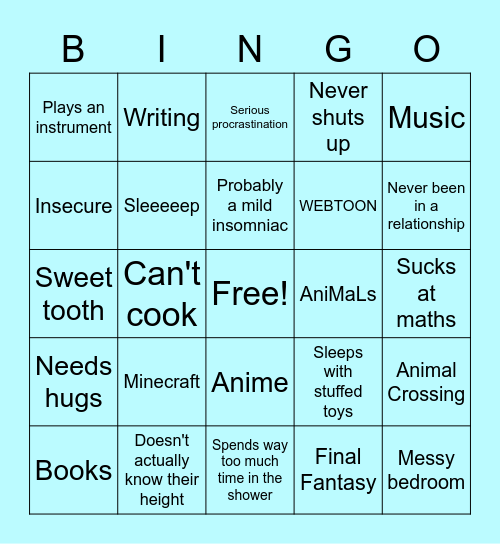 Greek's Bingo Card