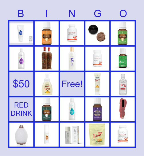 Young Living Wellness Bingo Card