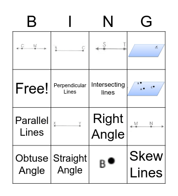 Identifying Geometry Bingo Card