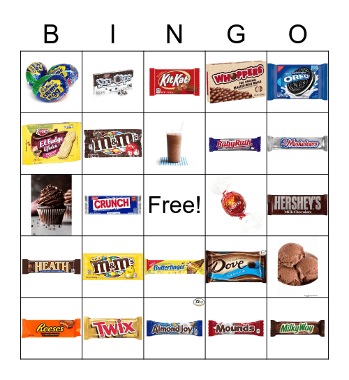 Chocolate Bingo! Bingo Card