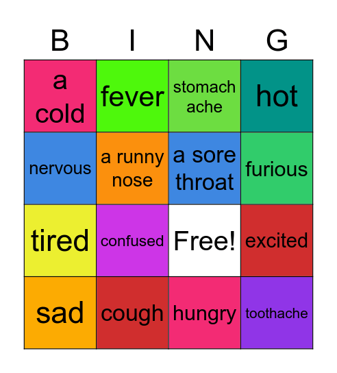 Bingo! - Children 3 Bingo Card