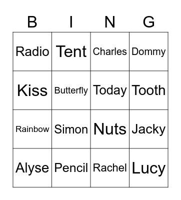 Bingo Card