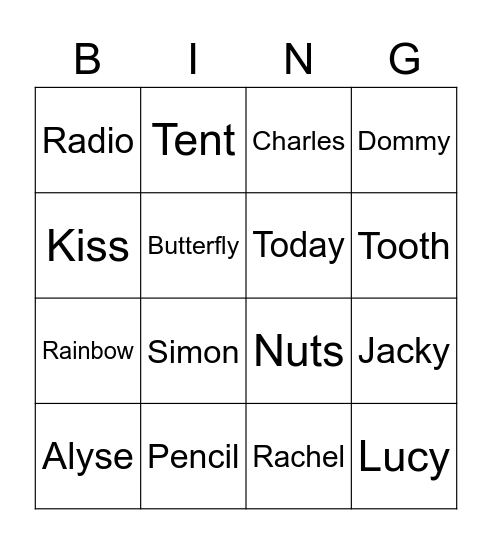 Bingo Card