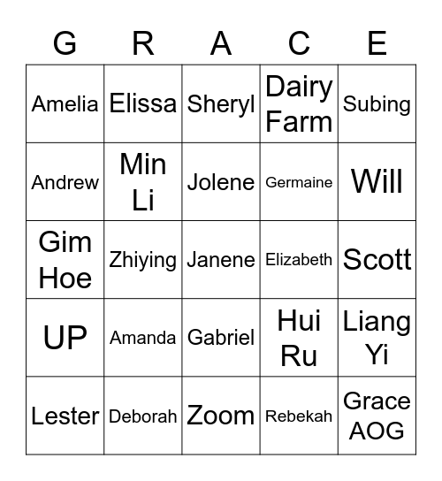 UP! Cell IN-TING BINGO Card