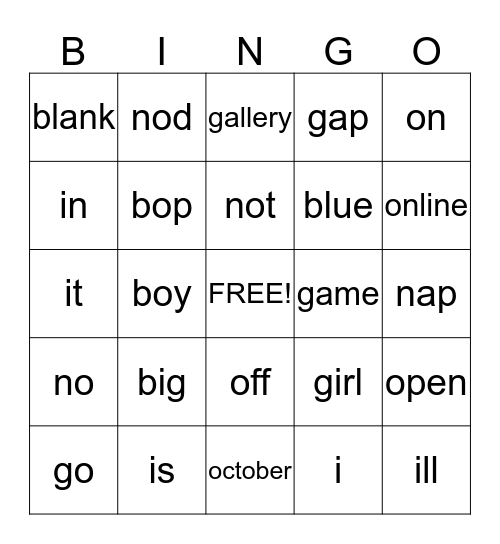 bingo Card