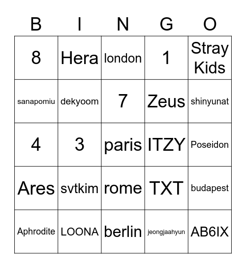 svtkim's Bingo Card