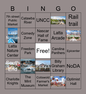 Charlotte City Bingo Card