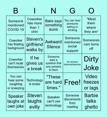 Maric Training 07-28 Bingo Card