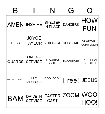 EASTER GATHERING 2020! Bingo Card