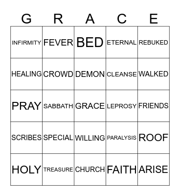 HUNTING FOR SPECIAL TREASURE Bingo Card