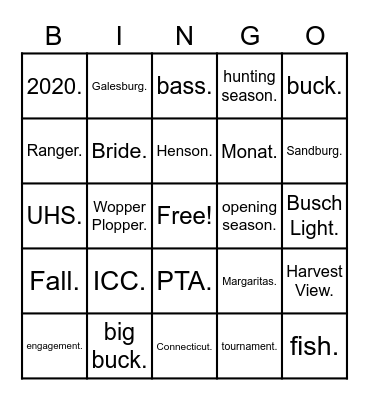 Henson Bingo Card