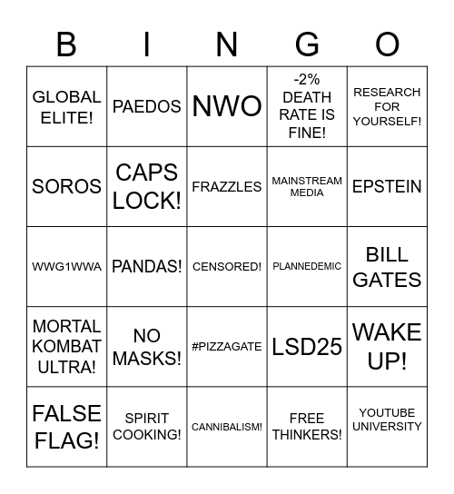 2020 BINGO Card