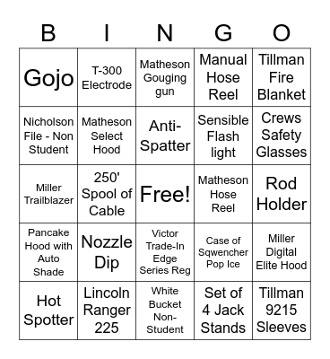 August Lufkin Bingo Card