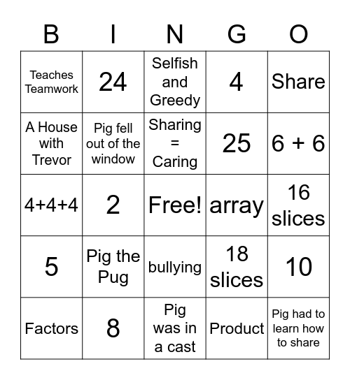 Review Challenge Part Two Bingo Card