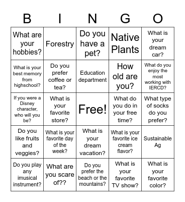 Get to know Bingo Card