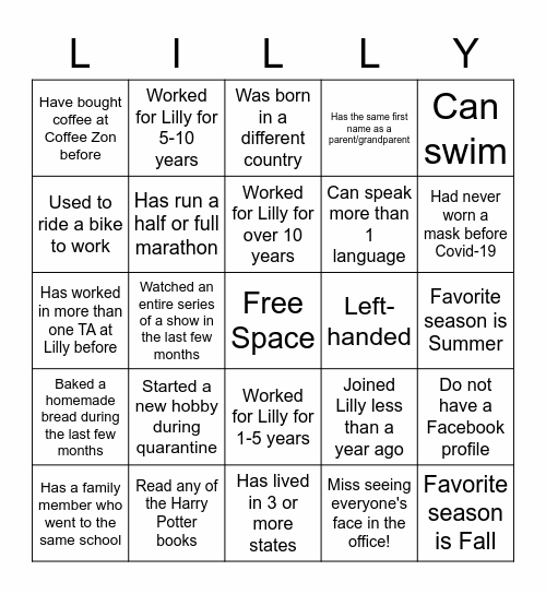 AI Colleague "Get to Know You" Bingo Card