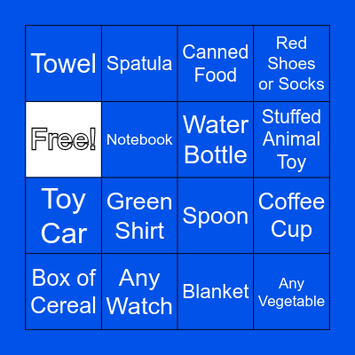 Scavenger Bingo! Bingo Card
