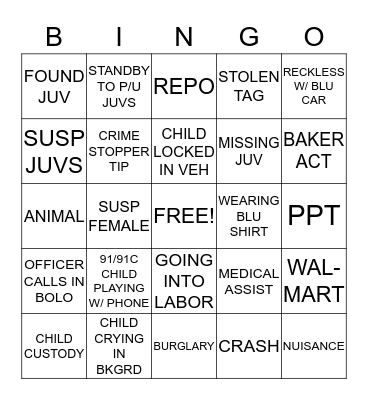 BABY BOY THEME!!!! CALL TAKER Bingo Card