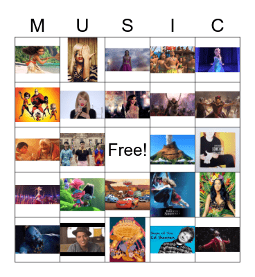 Pop and Disney Bingo Card