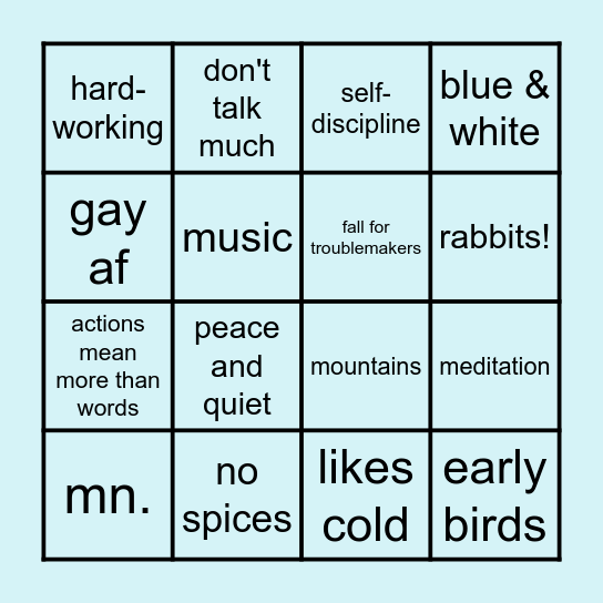 GusuLan Bingo Card