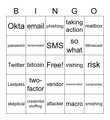 Security BINGO Card