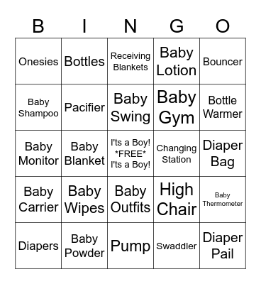 Baby Boy Gyandoh Bingo! Bingo Card