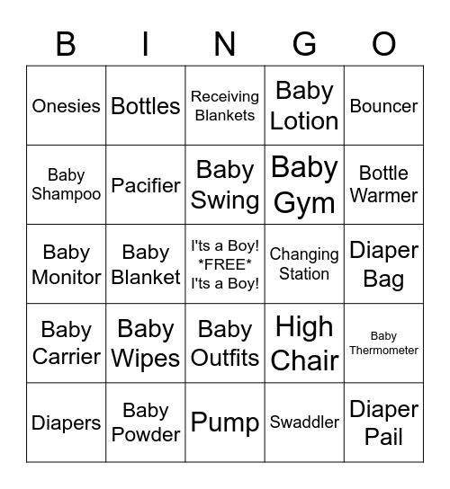 Baby Boy Gyandoh Bingo! Bingo Card