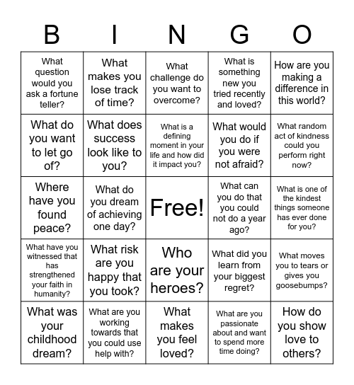 MIOP Orientation Bingo Card