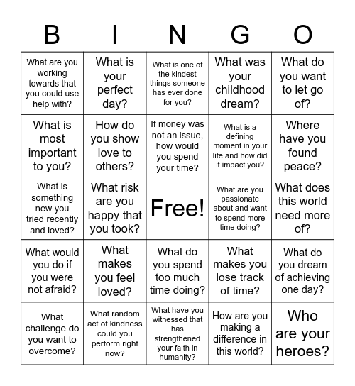 MIOP Orientation Bingo Card