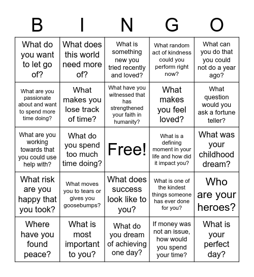 MIOP Orientation Bingo Card