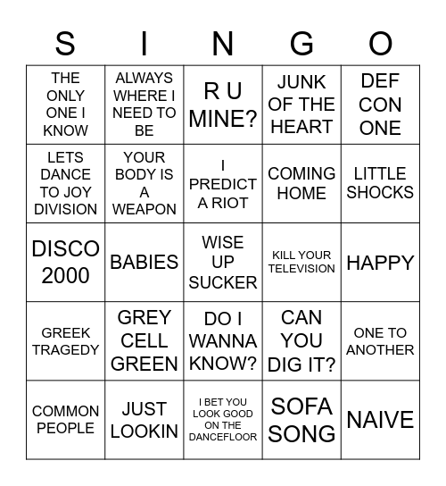 481 BEST OF MICHELLES UK Bingo Card