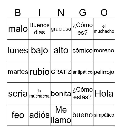 Bingo Card