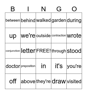 Language! Lesson 14* Bingo Card