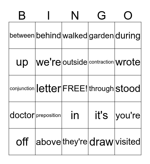 Language! Lesson 14* Bingo Card