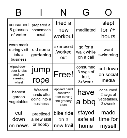 Niccole LaDue Bingo Card