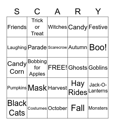 Happy Halloween! Bingo Card