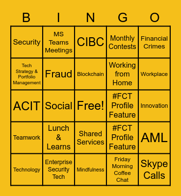 FCT BINGO Card