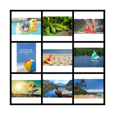 Summer Match Bingo Card