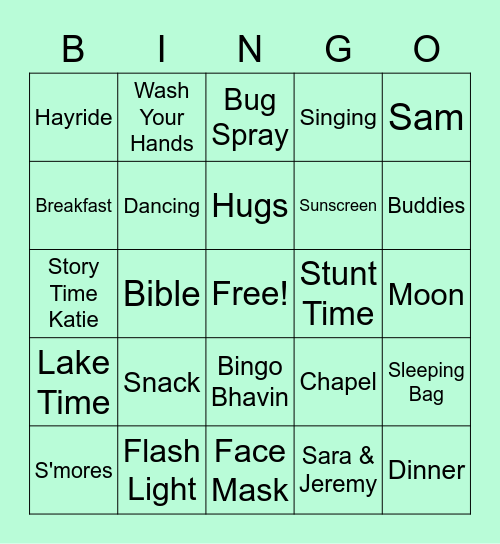 Bingo With Bhavin Wednesday Bingo Card