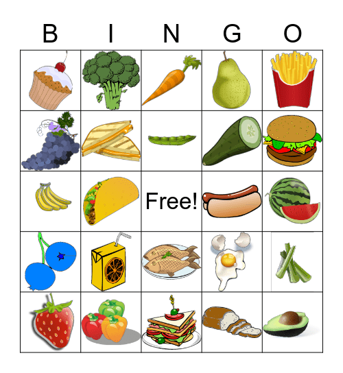 FOOD Bingo Card