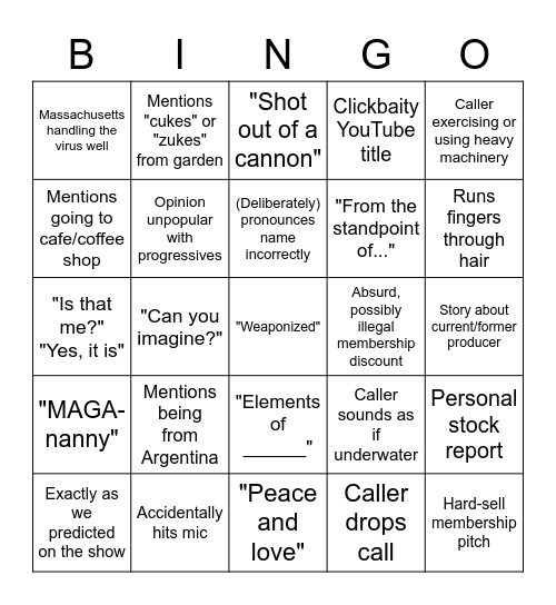 TDPS Bingo Card
