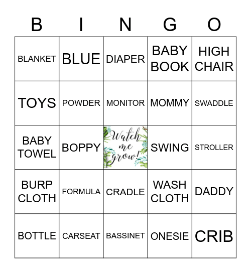 Baby McAleer BINGO Card