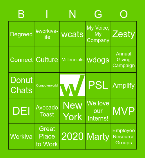 Workiva Bingo Card