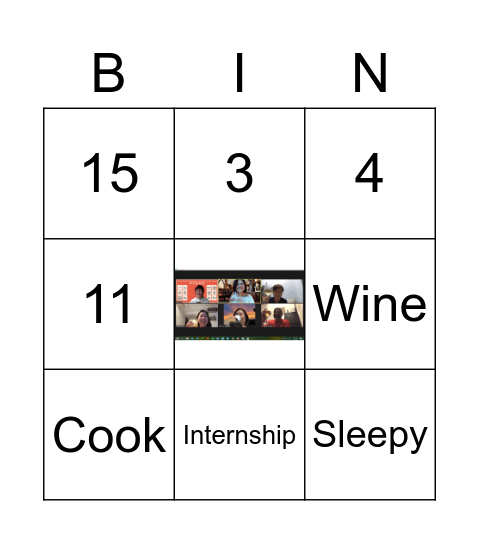 Drinking Kakis Bingo Card