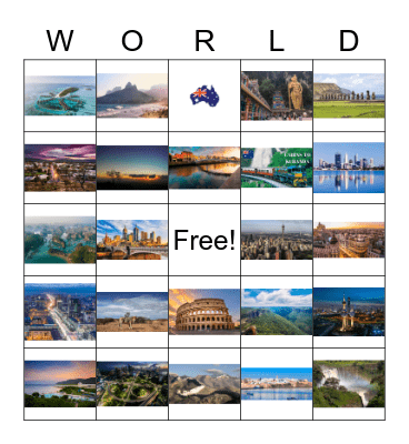 Around the World Bingo Card