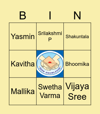 Devakul Family Bingo Card