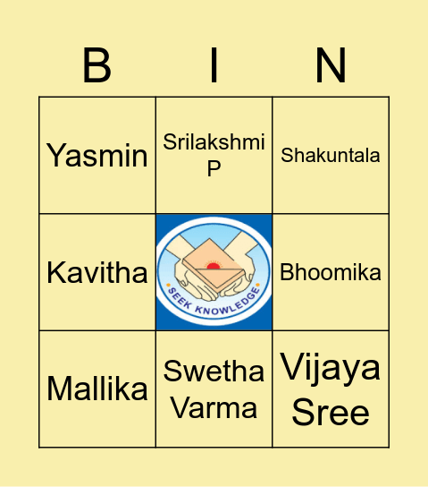 Devakul Family Bingo Card